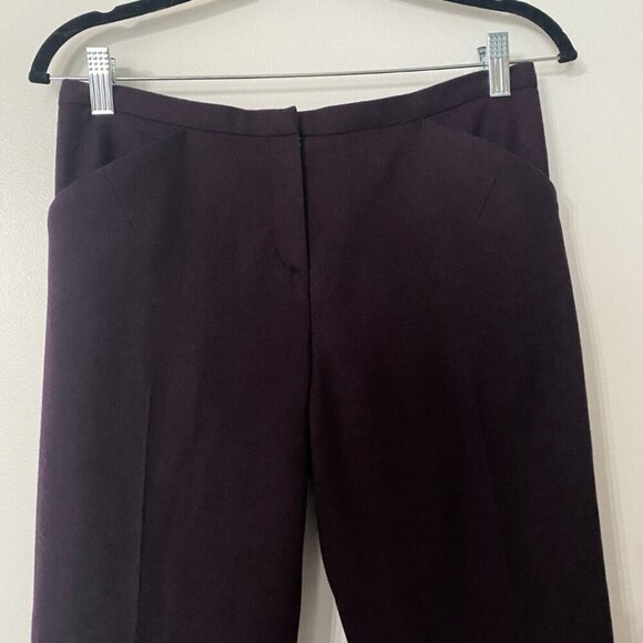 TED BAKER WOMEN'S UPALAT WOOL BLEND PLEATED SLIM FIT TROUSERS IN PURPLE - XS - Picture 3 of 9